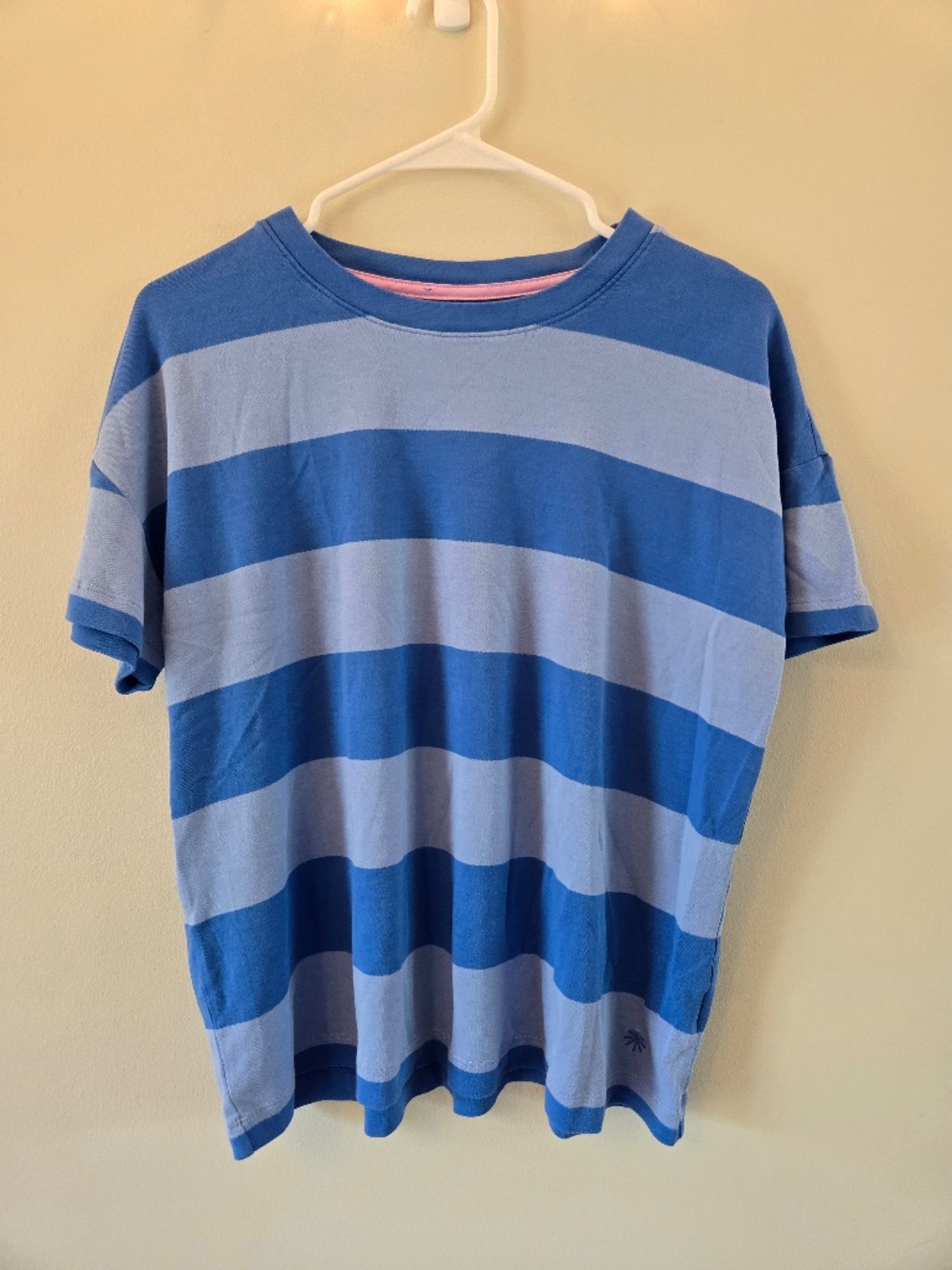 Isaac Mizrahi Live! Essentials Blue Striped Short Sleeve Tee